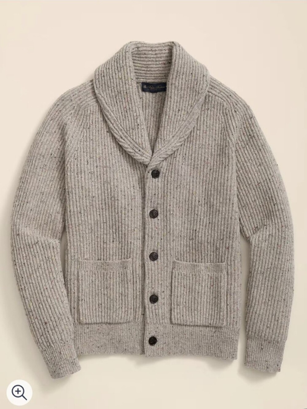 $448 Brooks Brothers Merino Wool Donegal Shawl Cardigan